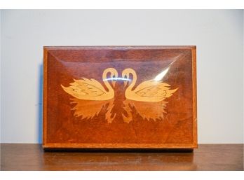 3 Wooden Boxes, Inlaid, 1 Musical,