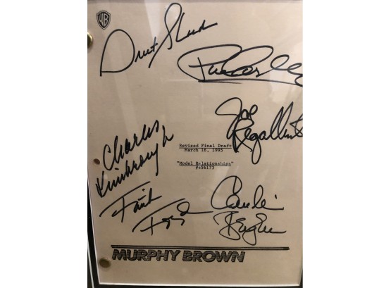 Murphy Brown Cast Signed Script Revised Final Draft 1995 'Current Relationships'