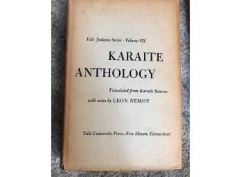 Karaite Anthology Yale University With Notes By Leon Nemoy