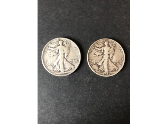 Walking Liberty 1942 S  And 1945 S