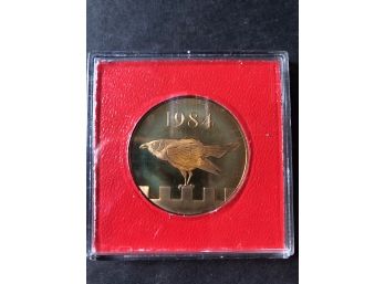 1984 Solid Bronze Tower Of London Coin