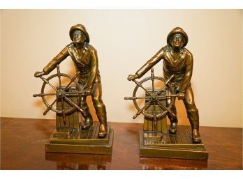 Pair Of Bookends They That Go Down To The Sea In Ships Leonard Craske Gloucester
