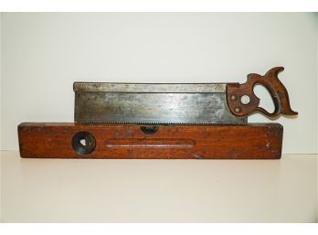 Vintage Tools ~ Saw And Level