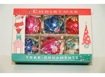 1 Box Antique Christmas Decorations In Original Box