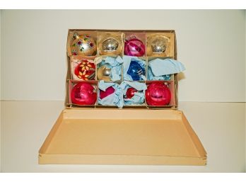 Vintage Christmas Ornaments Box Of 12