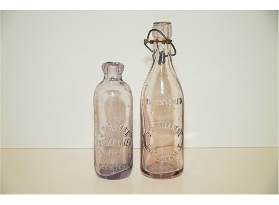 VERY RARE! 2 Vintage Bottles B Coglianese Catskill, NY And JF Butler, Rosendale!