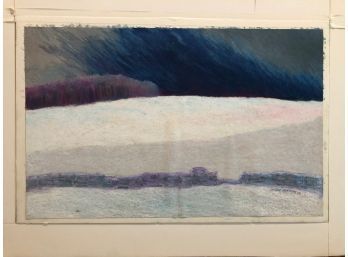 Original Oil Pastel  Joseph Pentick 'winter Sleeps' Finish 16' X 20'