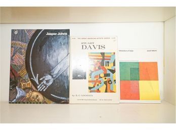 Three Books Jasper Johns, Stuart Davis And Josef Albers