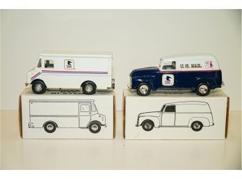 2 ERTL NIB Trucks Post Office  Walk In Van And Panel Truck Mail Truck