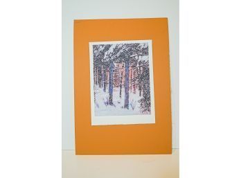 Matted Print August Hill, By Joseph Pentick