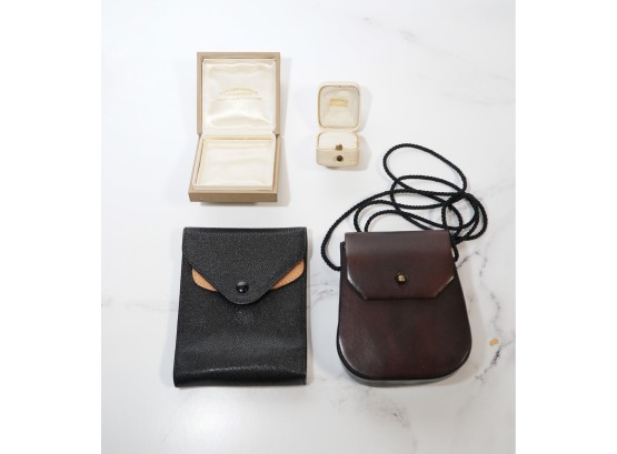 Group Of Assorted Leather Purse, Wallet, Tiffany Box And