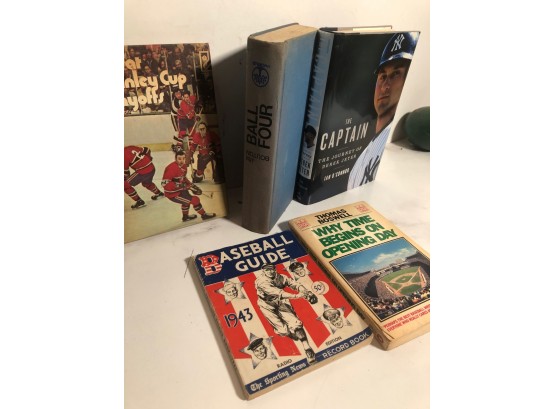 Lot Of Sports Books Including 1943 Baseball Guide!