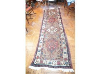 Wool Woven Hallway Runner Fringed Ends