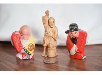 Lot Of 3 Asian Figurines