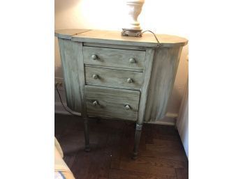End Table/Sewing Cabinet With SEWING GOODIES!