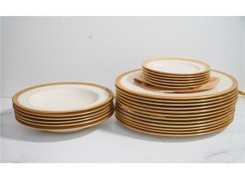 Lenox   Lowell Pattern For Tiffany's 12 Dinner Plates, 6 Soup Bowls, 6 Luncheon/dessert.