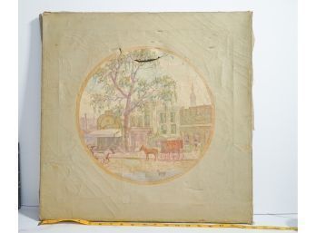 Painting On Canvas Late 1800's AS IS