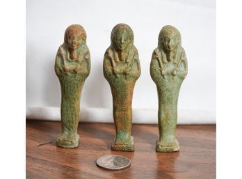 Group Of Three Small Egyptian Figurines