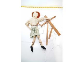 Antique Raggedy Ann Marionette