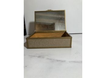 Bartons Bonboniere , Mirrored Jewelry Box With Pair Of Vintage Earrings And 2 Watch Bands