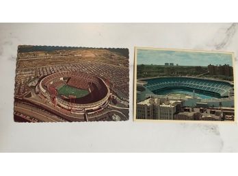 2 Baseball Stadium Postcards Yankees And Candlestick Park