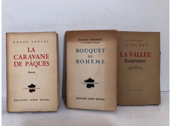 3 Books La Caravanes Des Paques, Bouquet De Boheme, And La Vallee Des Heureuse