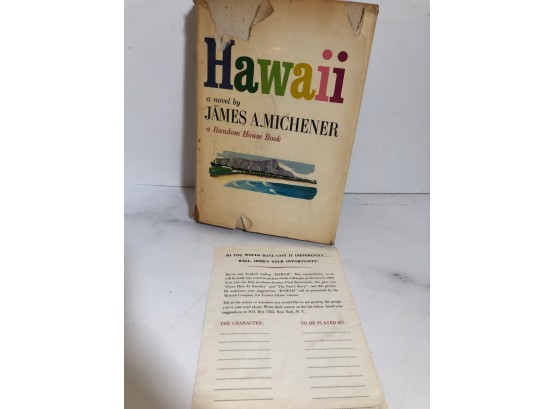Hawaii By James Michner First Edition
