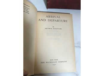 Arrival And Departure By Arthur Koestler 1946 First Edition