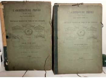 Set Of 2 Volumes Architecture Privee Sous Napoleon 1864