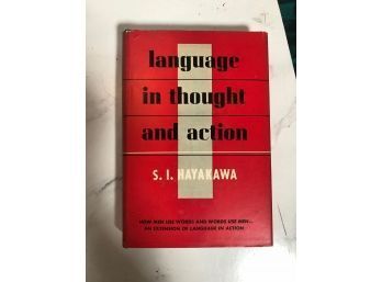 Language In Thought And Action By S I Hayakawa Harcourt Brace