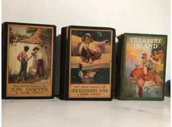 The Adventures Of Tom Sawyer, The Adventures Of Huckleberry Finn, And Treasure Island!