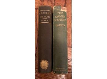 2 Books Darwin The Descent Of Man And Selection In Relation To Sex  1909 And The Origin Of Species 1906