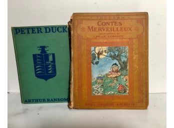 2 Books Peter Duck  Arthur Ransom And Contes Merveilleux