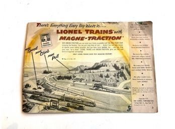 Lionel Trains And Magne-Traction 1963 Pamphlet