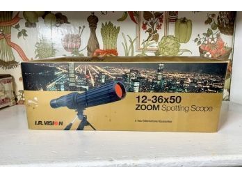 I.R. Vision Spotting Zoom Telescope In Original Box  12-36 X 50 Great For Bird Watching!
