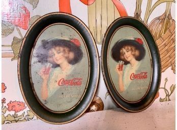 TWO  1912 Coca Cola Tip Trays!