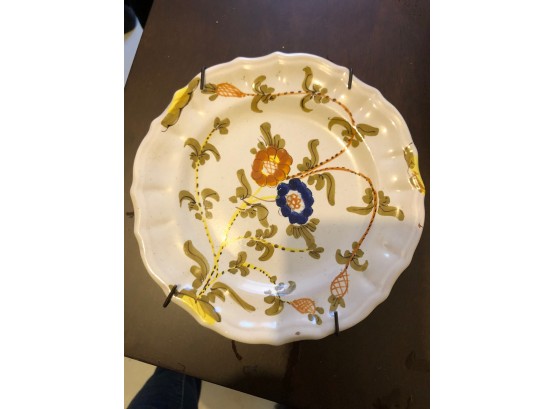 Made In Italy Majolica Plate Hand Painted 6'