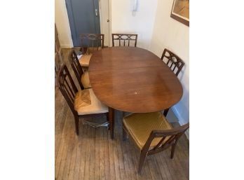 MCM Dining Room With 6 Chairs And 3 Leaves And Pads!  VERY Good Condition Leaves Like NEW