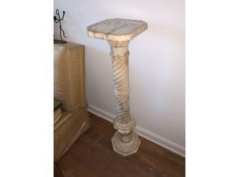 Vintage Neoclassical Marble Pedestal Approx 4' Tall