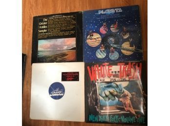 Group Of 4 Albums  White Trash, The Kinetics, The Great Antilles Sampler, Planets