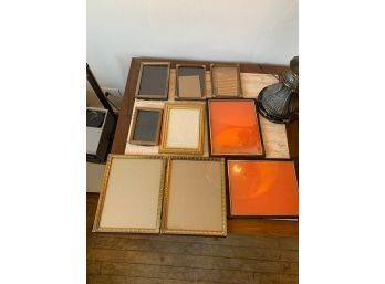 Lot Of Vintage Photo Frames Metal And Wood