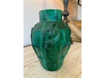 Magnificent Art Deco Malachite Vase By Artur Pleva ?