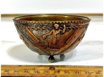 E F Caldwell And Co New York, Silver And Copper Bowl