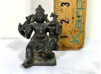 Miniature Bronze Asian Statue