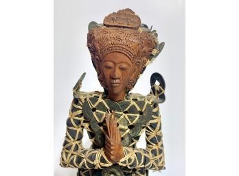 Indonesian Balinese Kepeng Dewi Sri Rice Goddess Folk Art Coin Statue