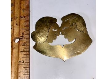 MCM Couple Signed Joseph Gourdji Brass Pin