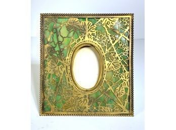 Tiffany Studio Grapes Vines Photograph Frame With Oval Aperture Approx 6 X 8 Outside Size