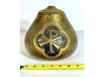 Papal Symbol On Brass Decorative  Late 1800's