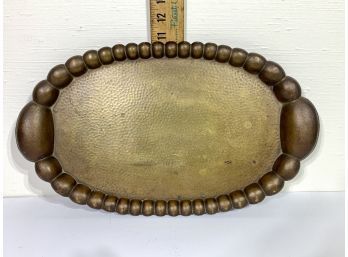 MCM Oval Tray Hammered Like Finish Brass