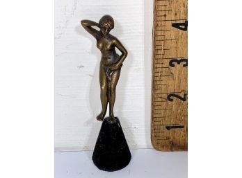 Seductive Miniature Nude Bronze